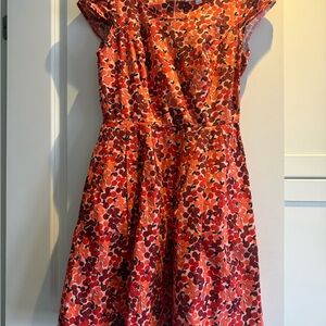 Floral Red and Black Women's Dress